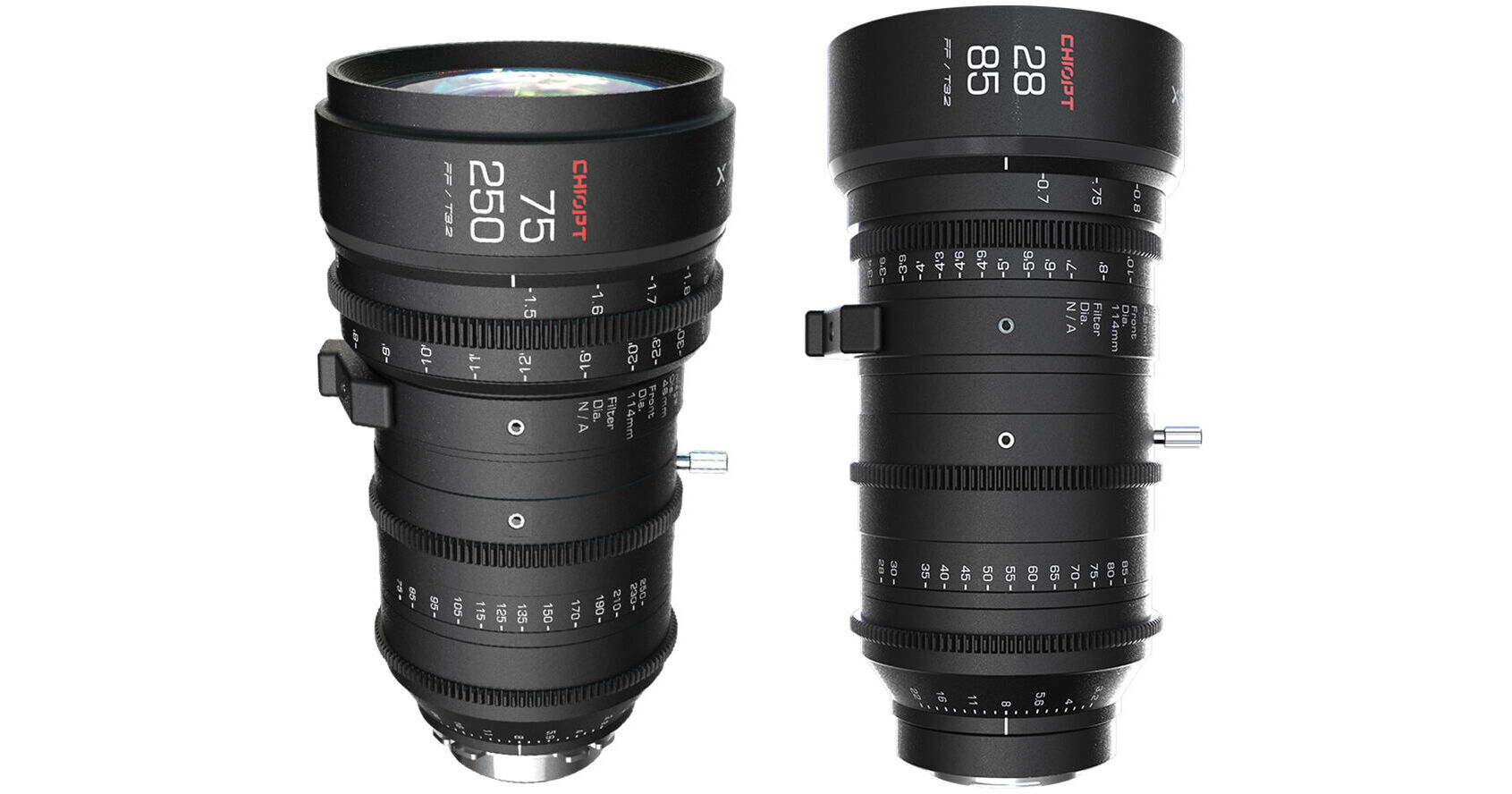 CHIOPT XTREME ZOOM 28-85mm T3.2 & 75-250mm T3.2 Lens Kit (PL Mount)