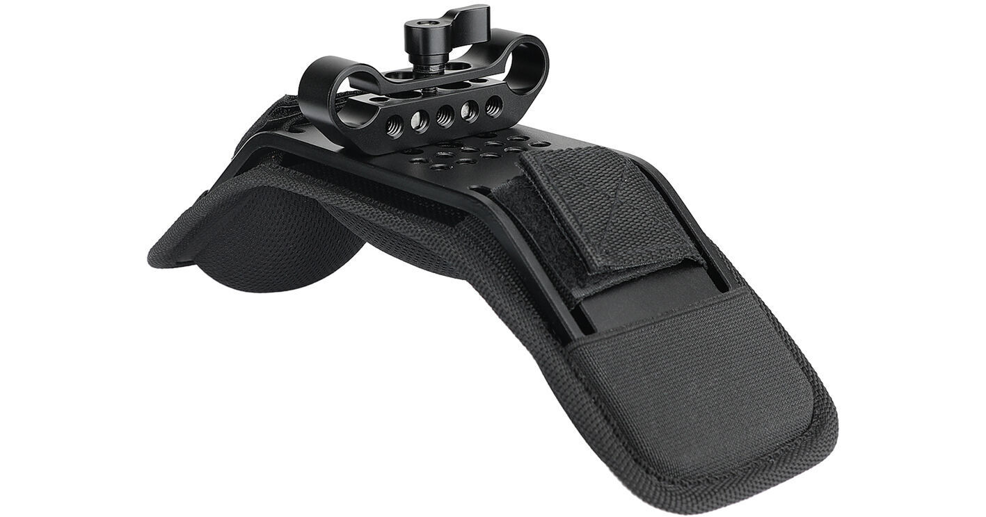 CAMVATE Ergonomic Shoulder Pad with Dual 15mm Rod Clamp C3063