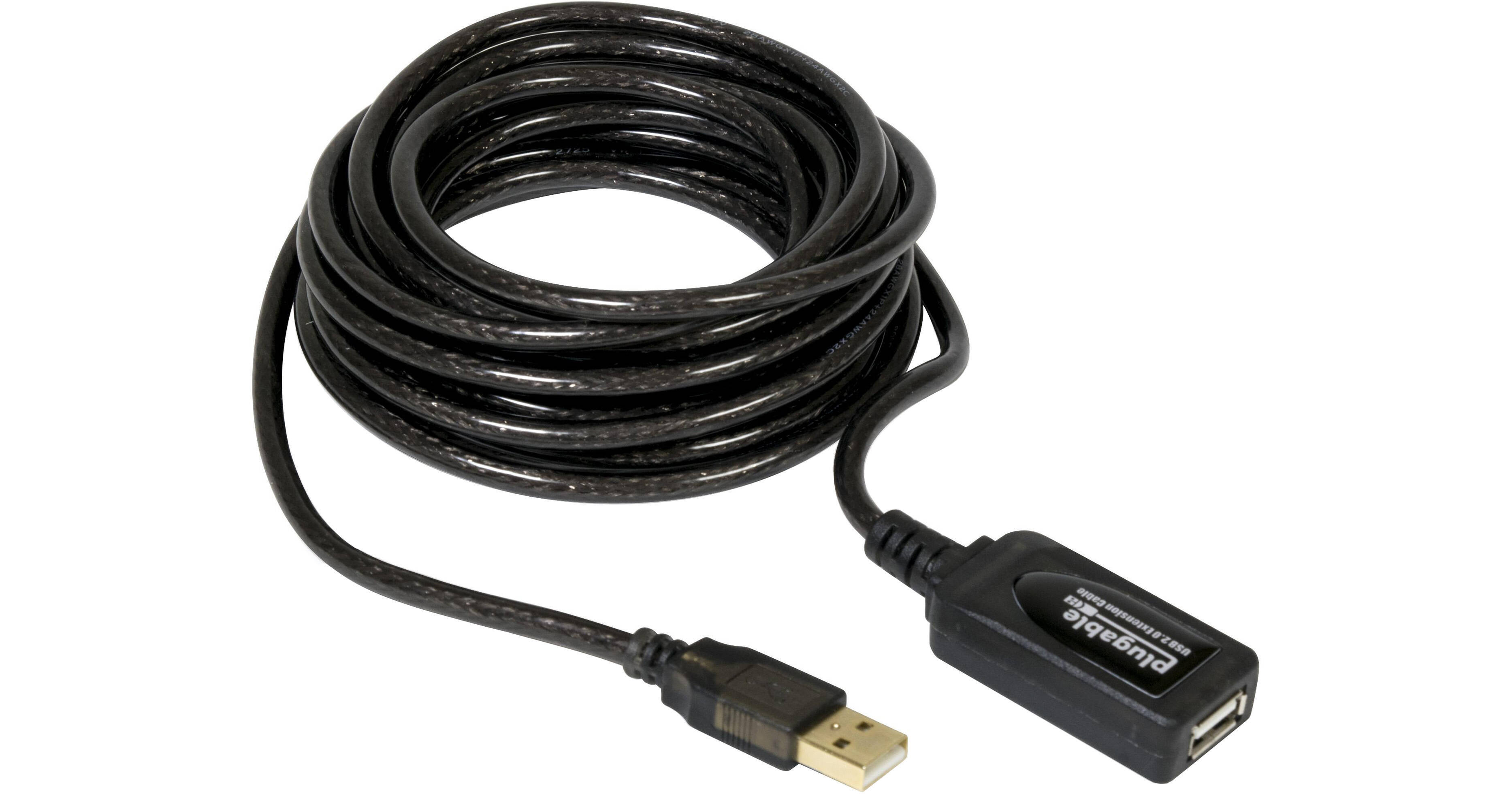 Plugable USB 2.0 Active Extension Cable (16') USB2-5M B&H Photo