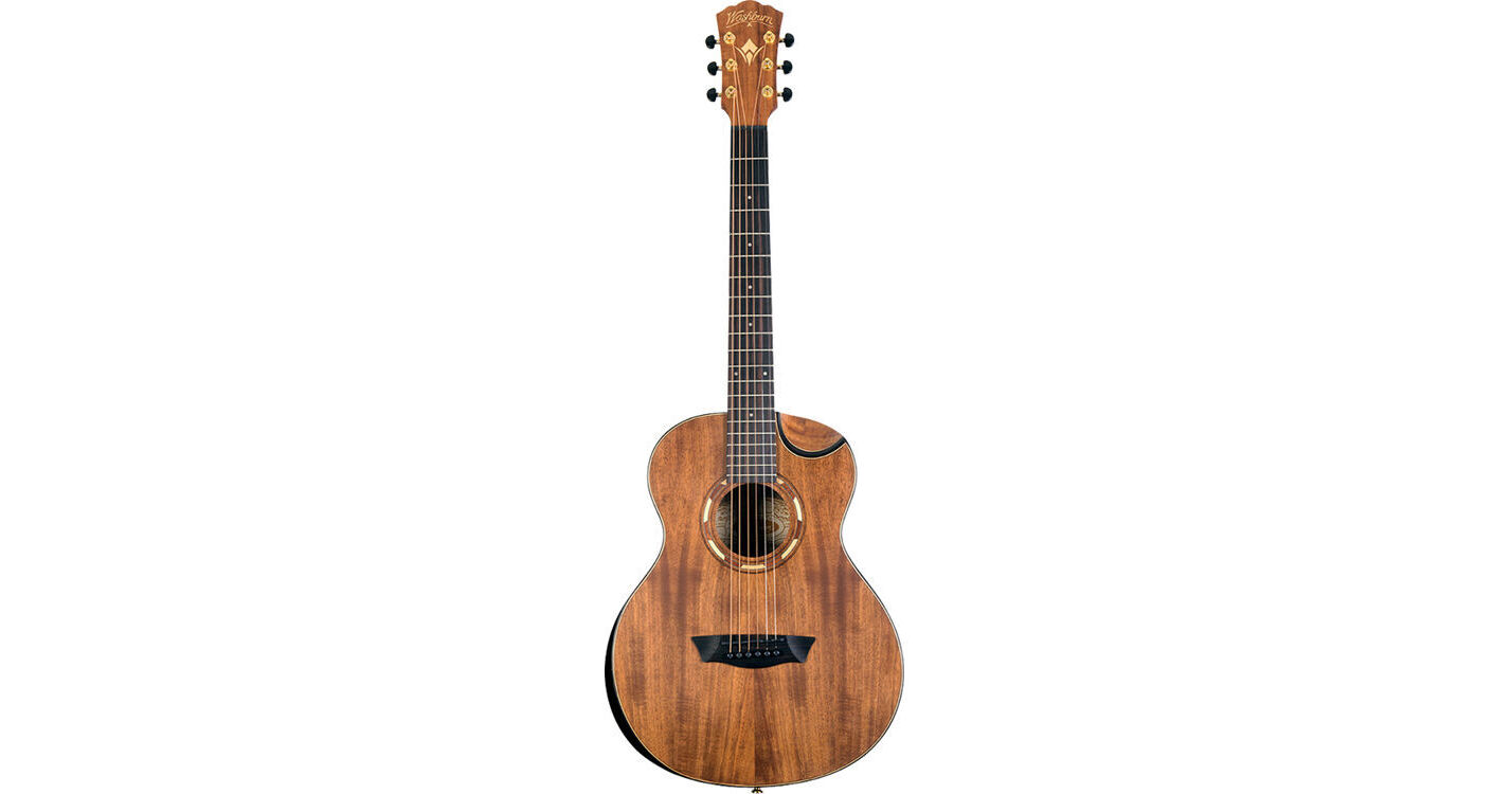 Washburn Comfort G-Mini 55 Koa Travel Acoustic Guitar