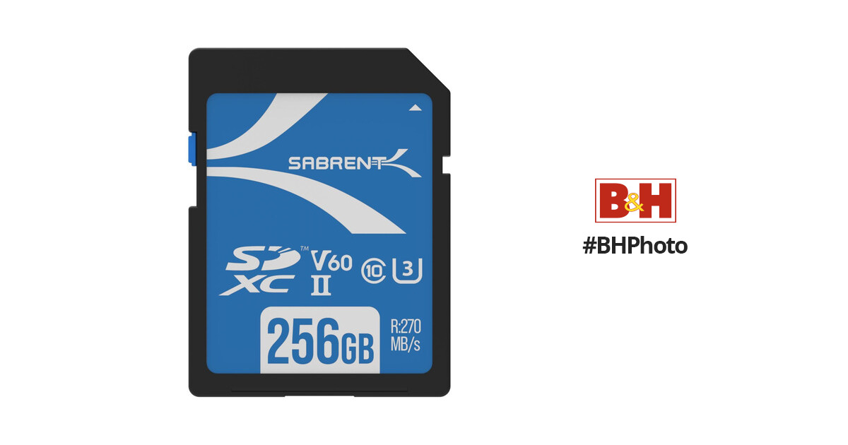 Sabrent Rocket SDXC V60 UHS-II 128GB, 256GB & 512GB Memory Cards