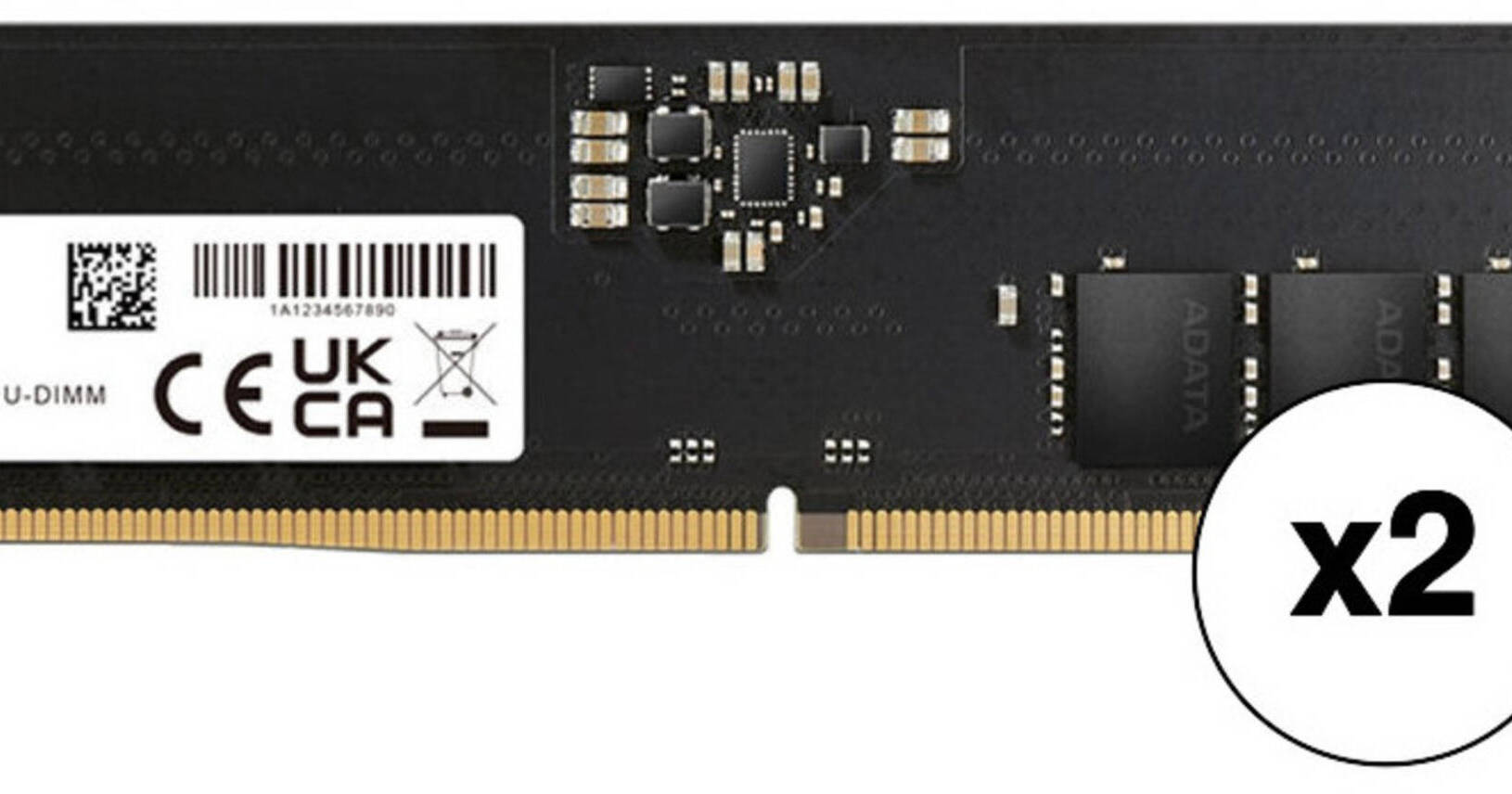 ADATA Technology 16GB DDR5 4800 MHz UDIMM Memory Module (2-Pack)