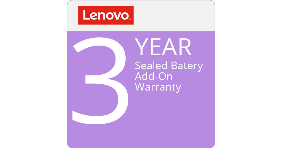 Lenovo 3Year Sealed Battery AddOn Warranty 5WS0L01988 B&H