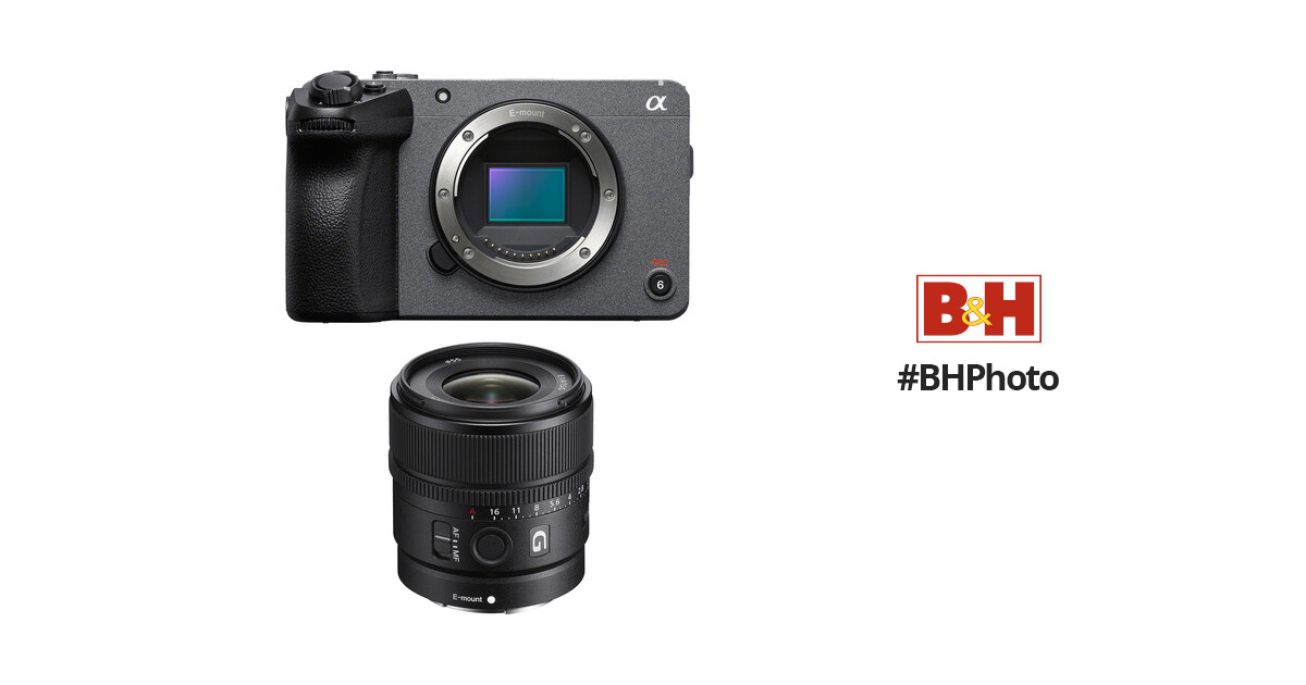  Sony FX30 Super 35 Cinema Line Camera with E 15mm f/1.4 G Lens  : Electronics