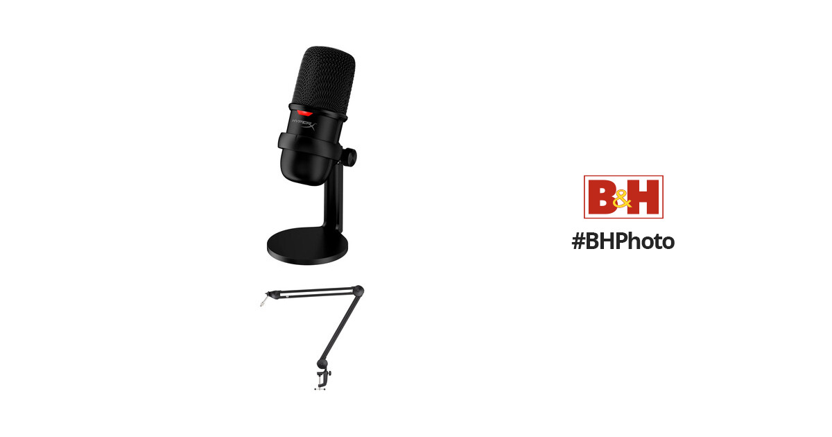 HyperX SoloCast USB Microphone and Broadcast Arm Kit B&H Photo