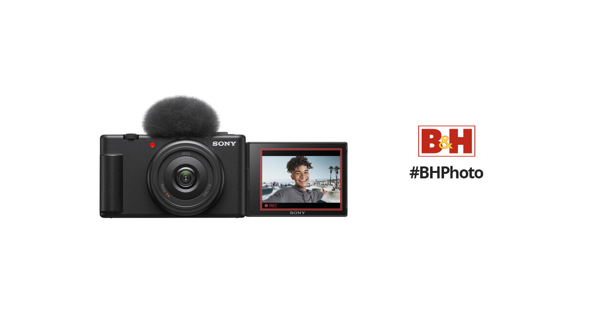 Sony ZV-1F - Digital camera - compact - 20.1 MP - 4K / 30 fps - ZEISS -  Wi-Fi, Bluetooth - black 