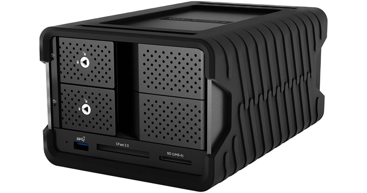 Glyph Technologies 40TB Blackbox PRO RAID 2-Bay RAID Array with Card Reader  & USB Hub (2 x 20TB, USB-C 3.2 Gen 2)