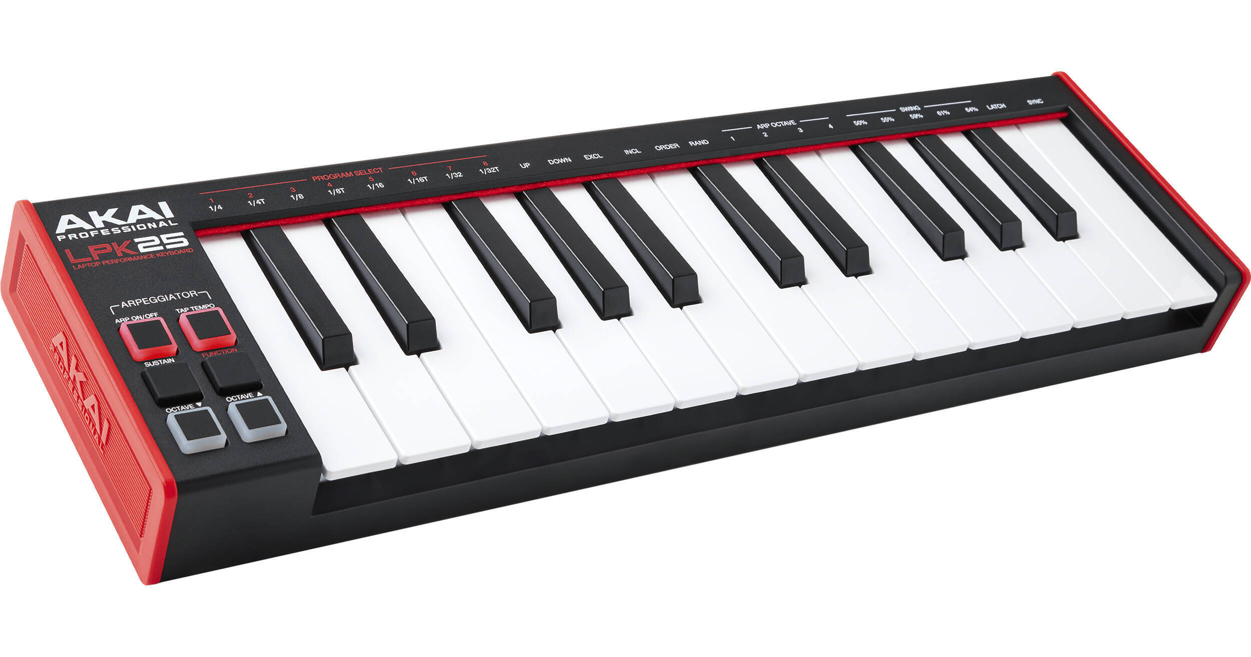 LPK25 MKII TECLADO CONTROLADOR MIDI AKAI 25 TECLAS USB 4 BANCOS DE