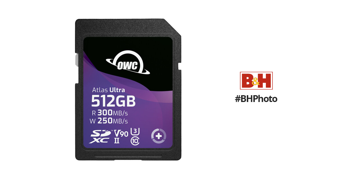 OWC 512GB Atlas Ultra UHS-II SDXC Memory Card