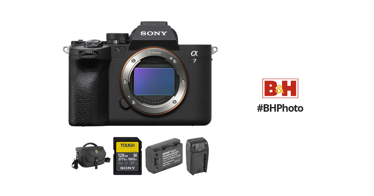 Sony a7 IV Mirrorless Camera with Accessories Kit (128GB Card,