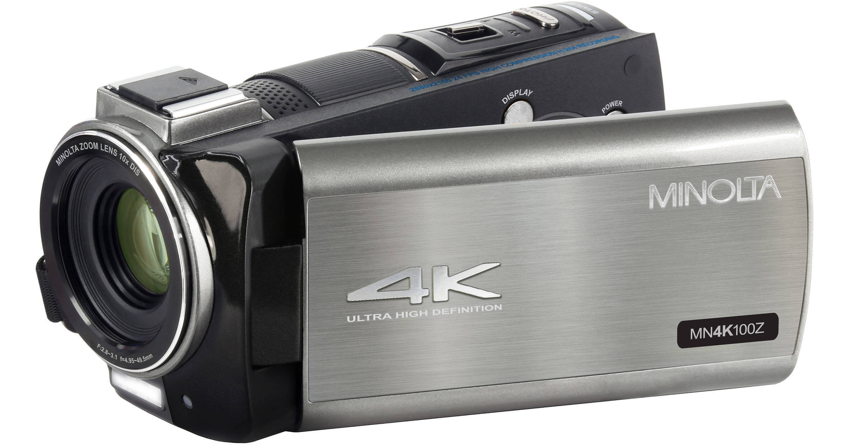 Minolta MN4K100Z UHD 4K Camcorder with 10x Optical MN4K100ZGM