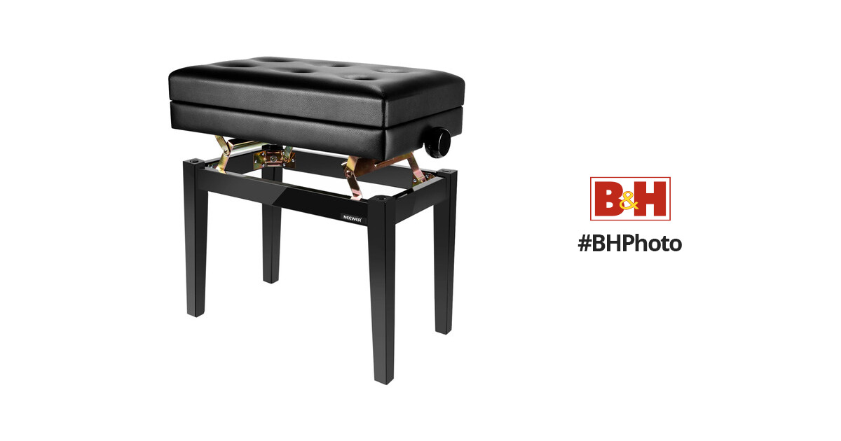 Neewer NW-007 Banc de piano rembourré réglable en cuir avec compartiment de  rangement, construction en bois dur massif avec capacité de charge jusqu'à  110 kg (noir) : : Instruments de musique, scène