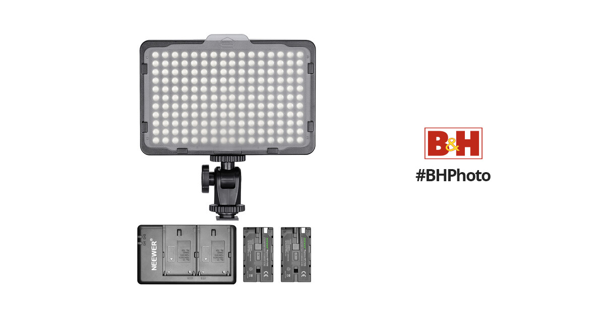 Neewer 176-LED On-Camera Light Kit with Battery and 66600530 B&H