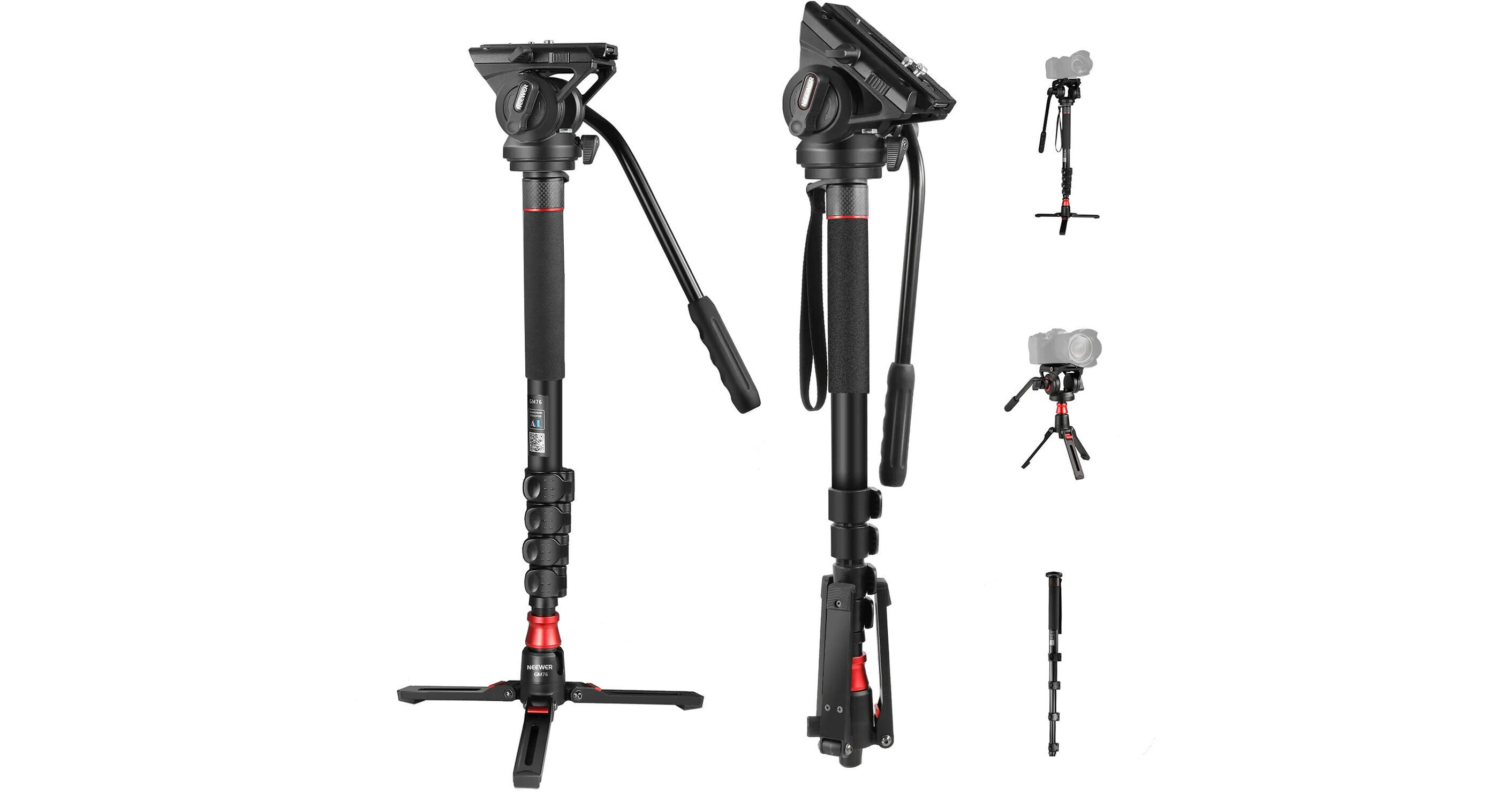 Neewer Professional Camera Monopod with Fluid Head 66600931 B&H