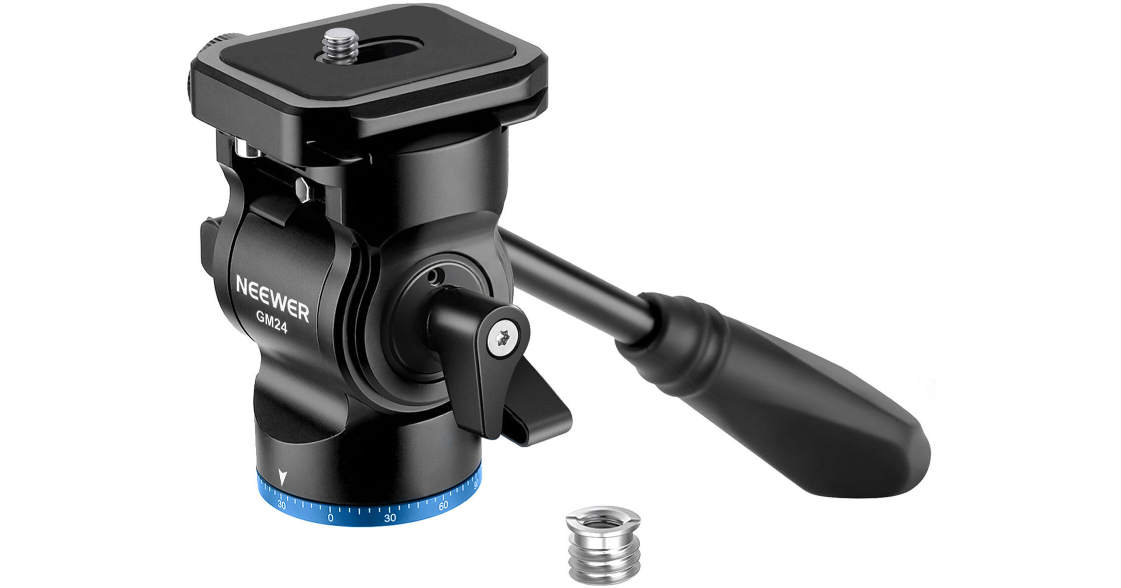 Neewer GM24 Video Fluid Head (Black/Blue) 66601582 B&H Photo