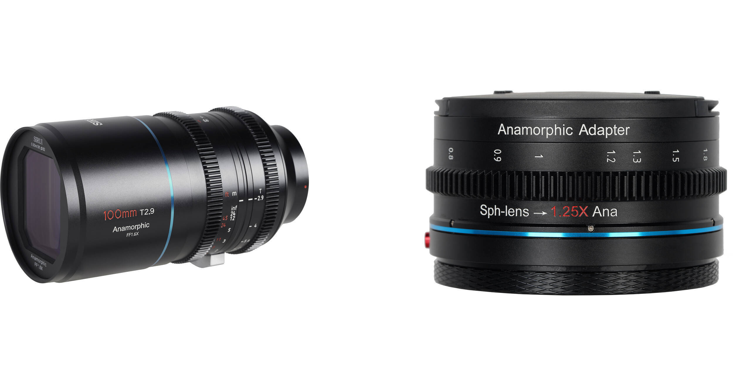 Sirui 100mm T2.9 1.6x Full-Frame Anamorphic Lens with 1.25x Anamorphic  Adapter (Z Mount)