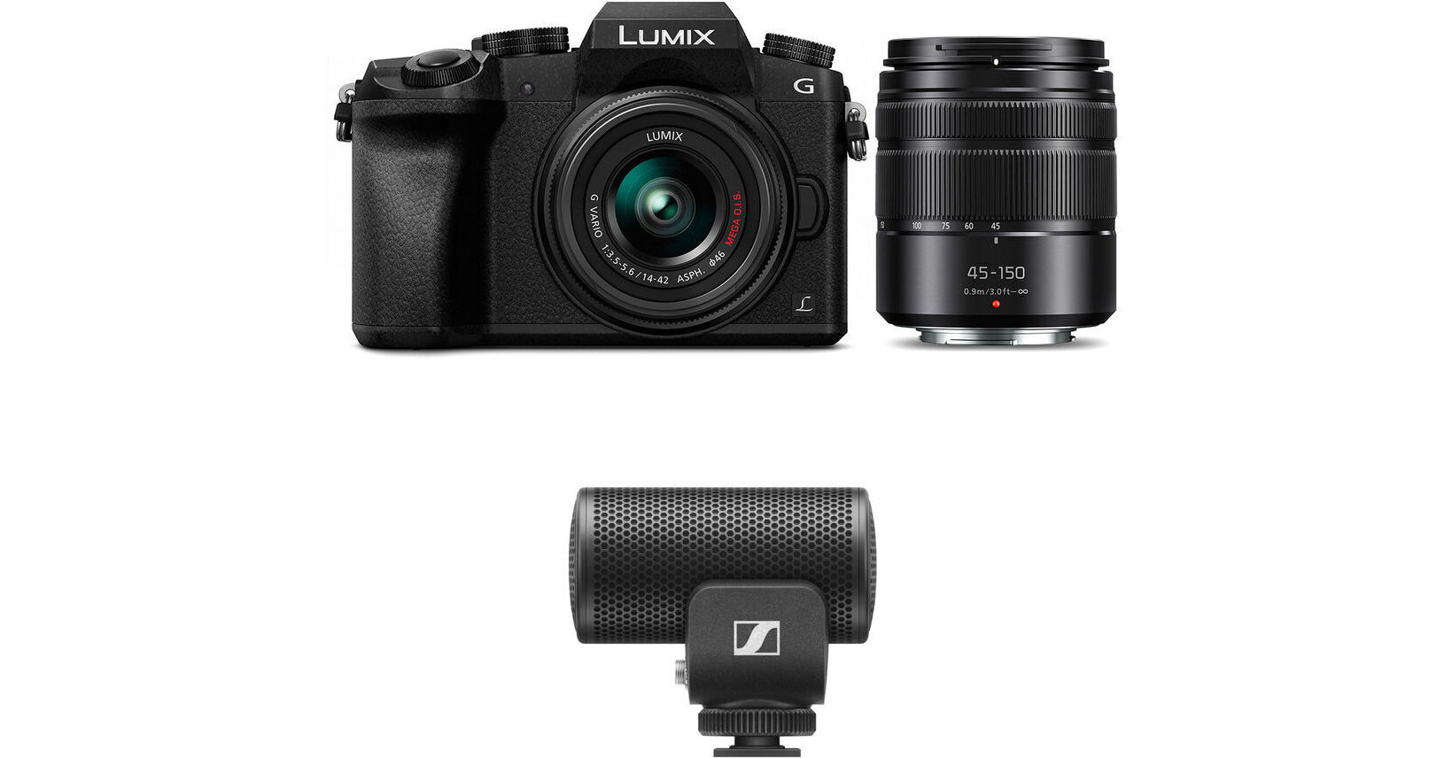 Panasonic Lumix G7 Mirrorless Camera with 1442mm and 45150mm