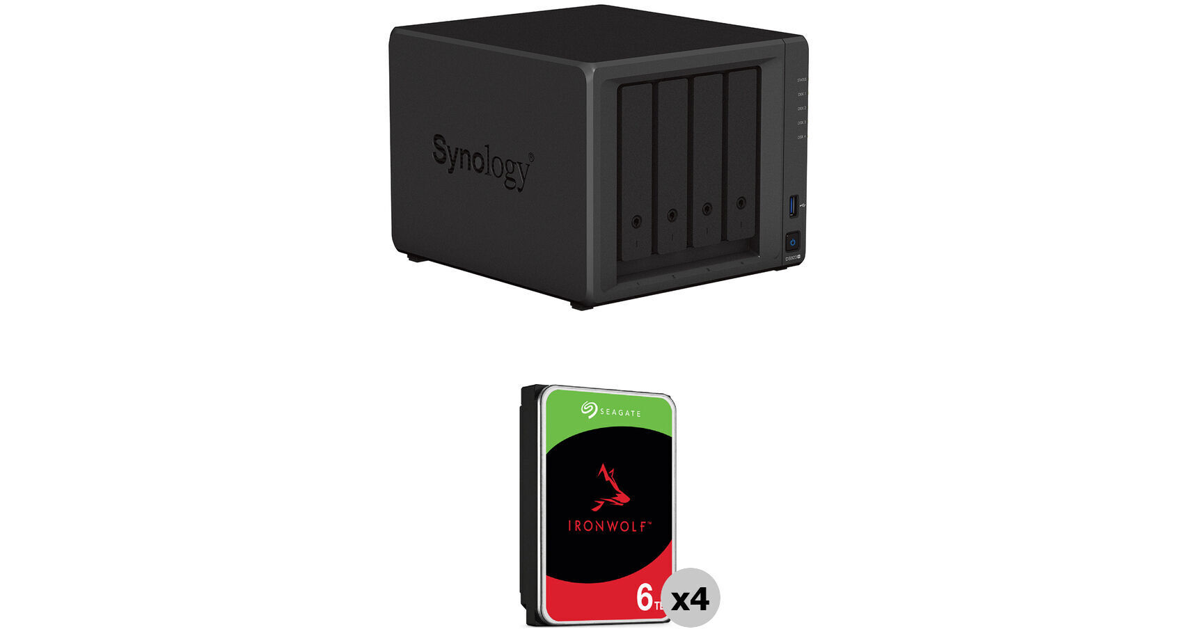 Synology 24TB DS923+ 4-Bay NAS Enclosure Kit with Seagate NAS Drives (4 x  6TB)