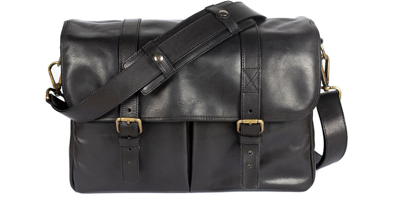 Bronkey Roma Leather Messenger Bag (Black) ROMBAG01 B&H Photo