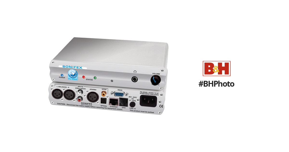 SONIFEX PS-AMPS DECODEUR AUDIO STREAMER PRO IP sur audio, 2x sorties HP,  install.en rack