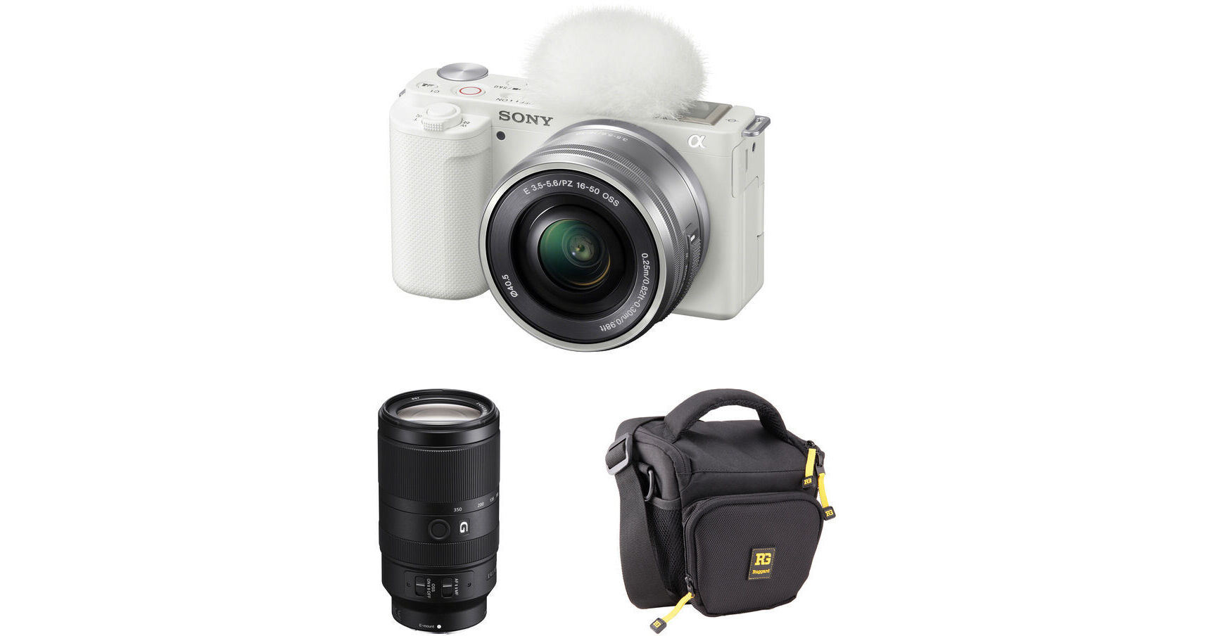 Sony ZVE10 Mirrorless Camera with 1650mm & 70350mm Lenses and