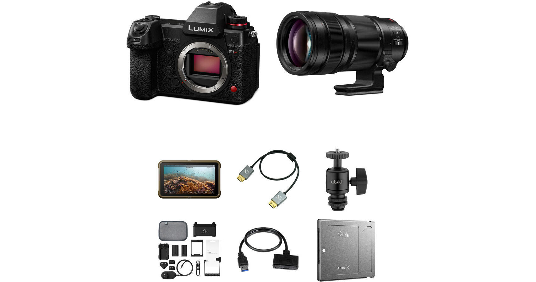 Panasonic Lumix S1H Mirrorless Camera with 70200mm f/2.8 Lens