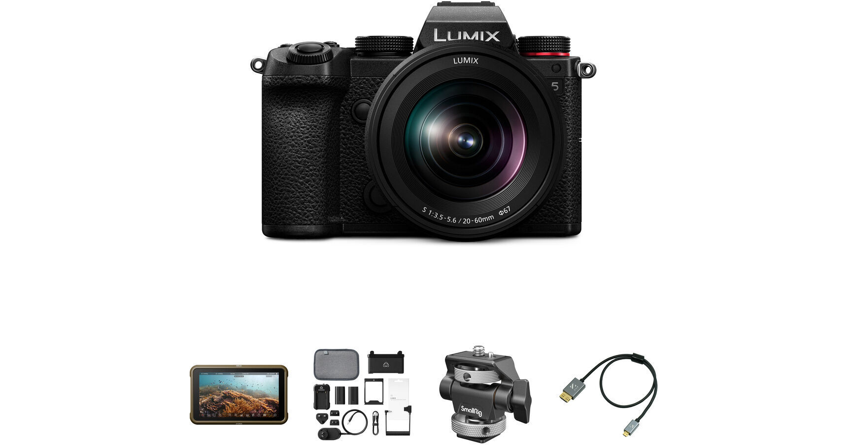 Panasonic Lumix S5 Mirrorless Camera with 2060mm Lens Cinema