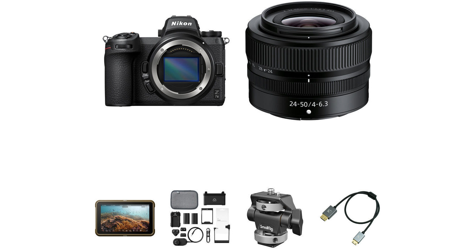 Nikon Z7 II Mirrorless Camera with 2450mm Lens and Recording