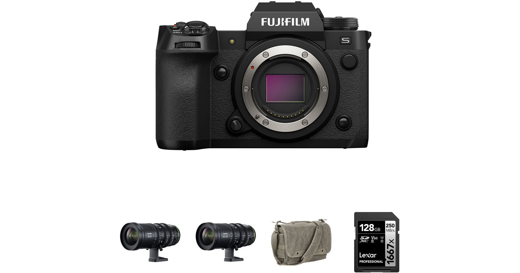 FUJIFILM XH2S Mirrorless Camera with 1855mm and 50135mm