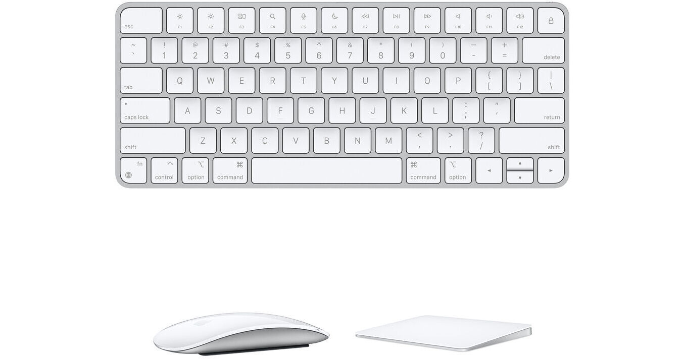 Apple Magic Keyboard Kit with Magic Mouse and Trackpad (2021, White)