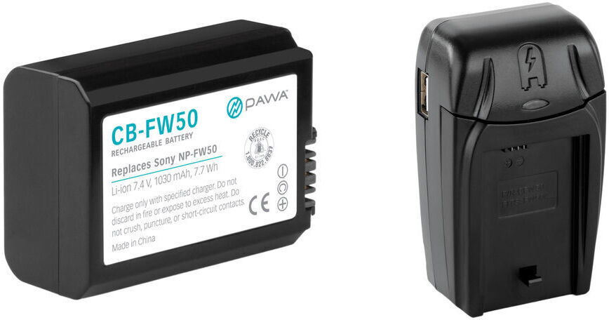 Pawa NP-FW50 Lithium-Ion Battery & Compact AC/DC Charger Kit