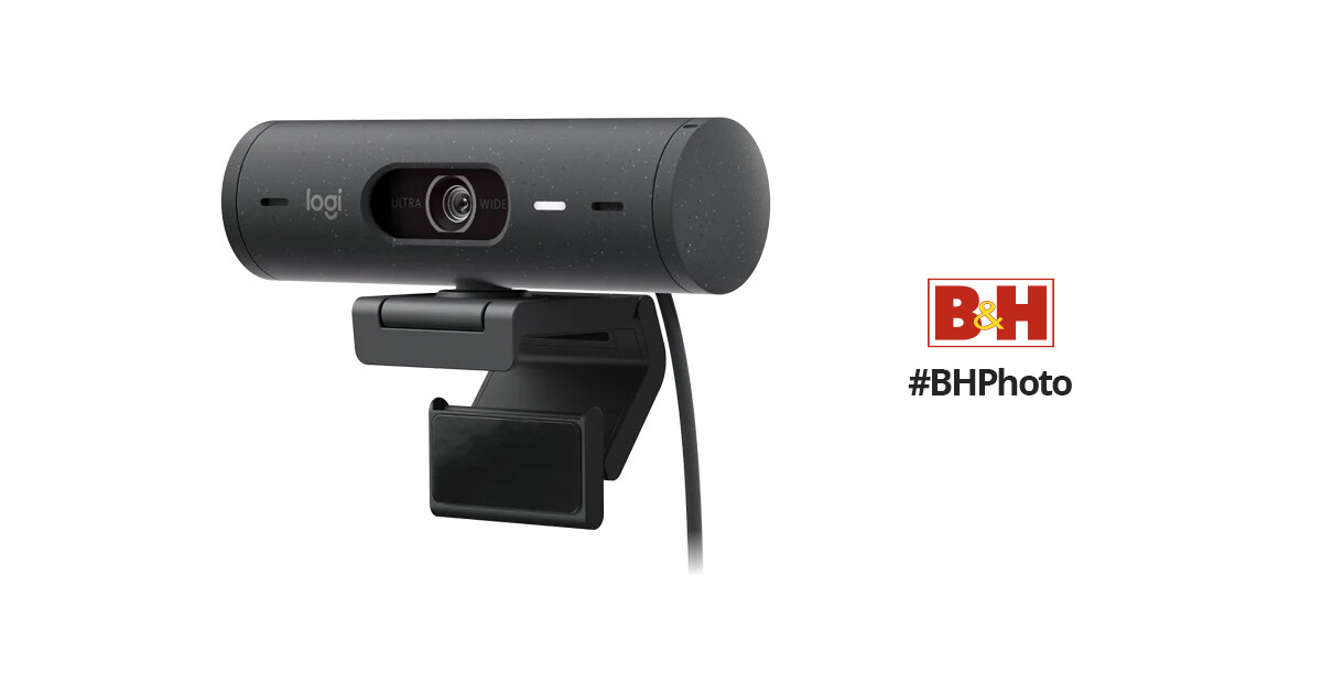Logitech Brio 505 Full HD webcam w/auto light correction, auto-framing,  show mode, noise reduction mics, privacy shutter - 960-001411 - Webcams 