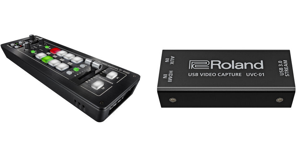 Roland V-1HD Portable 4 X HDMI Video Switcher & UVC-01 V-1HD STR