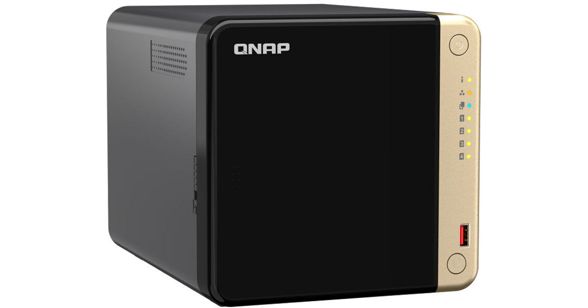 QNAP TS-464 NAS 4 Baies Avec 4x Disques WD RED Plus 6 To - Intel Celeron N5095, 2 Ports 2.5 GbE, 4 Go RAM, Extensible
