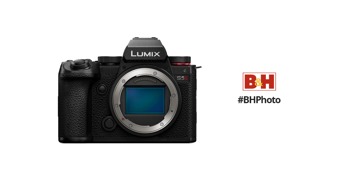  Panasonic Lumix S5 II Mirrorless Camera (DC-S5M2BODY) + 64GB  Memory Card + Corel Photo Software + DMW-BLK22 Battery + Charger + Card  Reader + Case + Flex Tripod + Cleaning Kit + More : Electronics