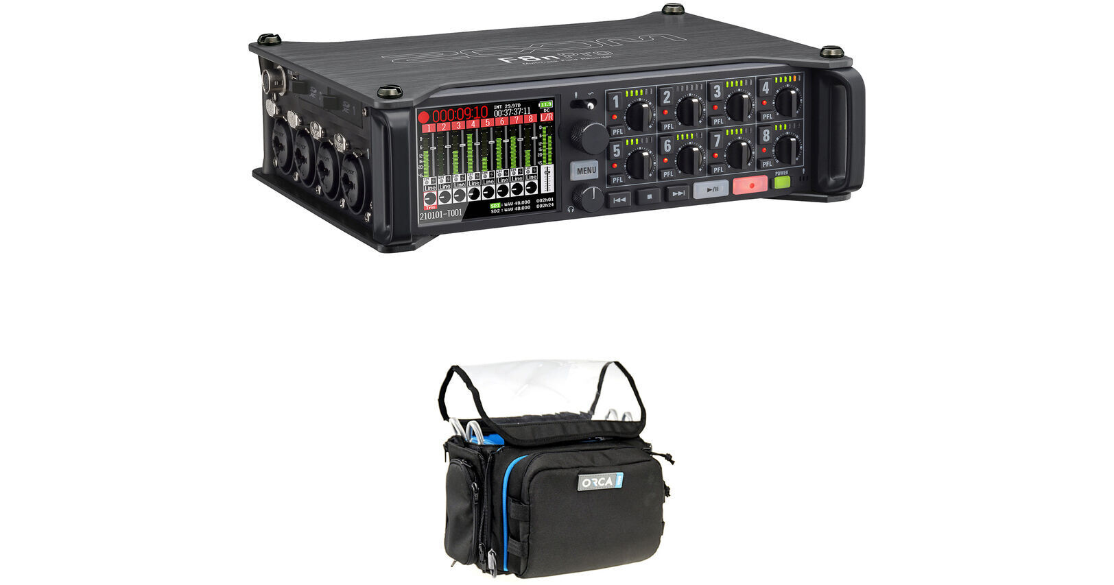 Zoom F8n Pro 8Input / 10Track Multitrack Field Recorder & ORCA