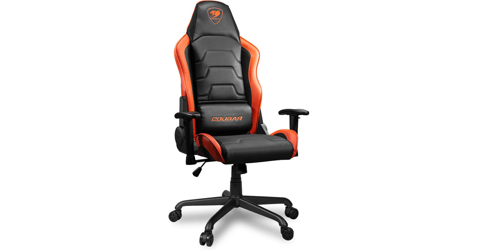 COUGAR Armor Air Black, Gaming Chair, Dual High Back Design with Removable  Leather Cover & Mesh Backrest, 2D Armrest