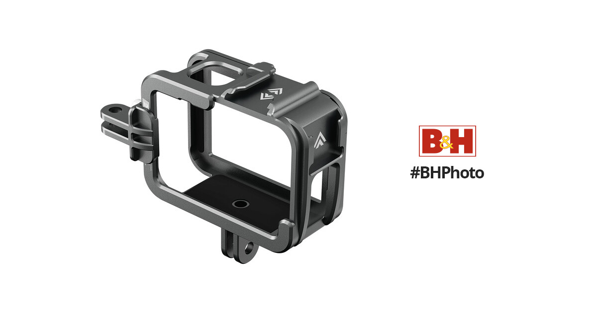 TELESIN Vertical Aluminum Cage Protective Case Frame Housing for GoPro Hero  12 11 10 9 Black, Fits Go Pro with ND CPL Lens Filter Max Lens on Camera
