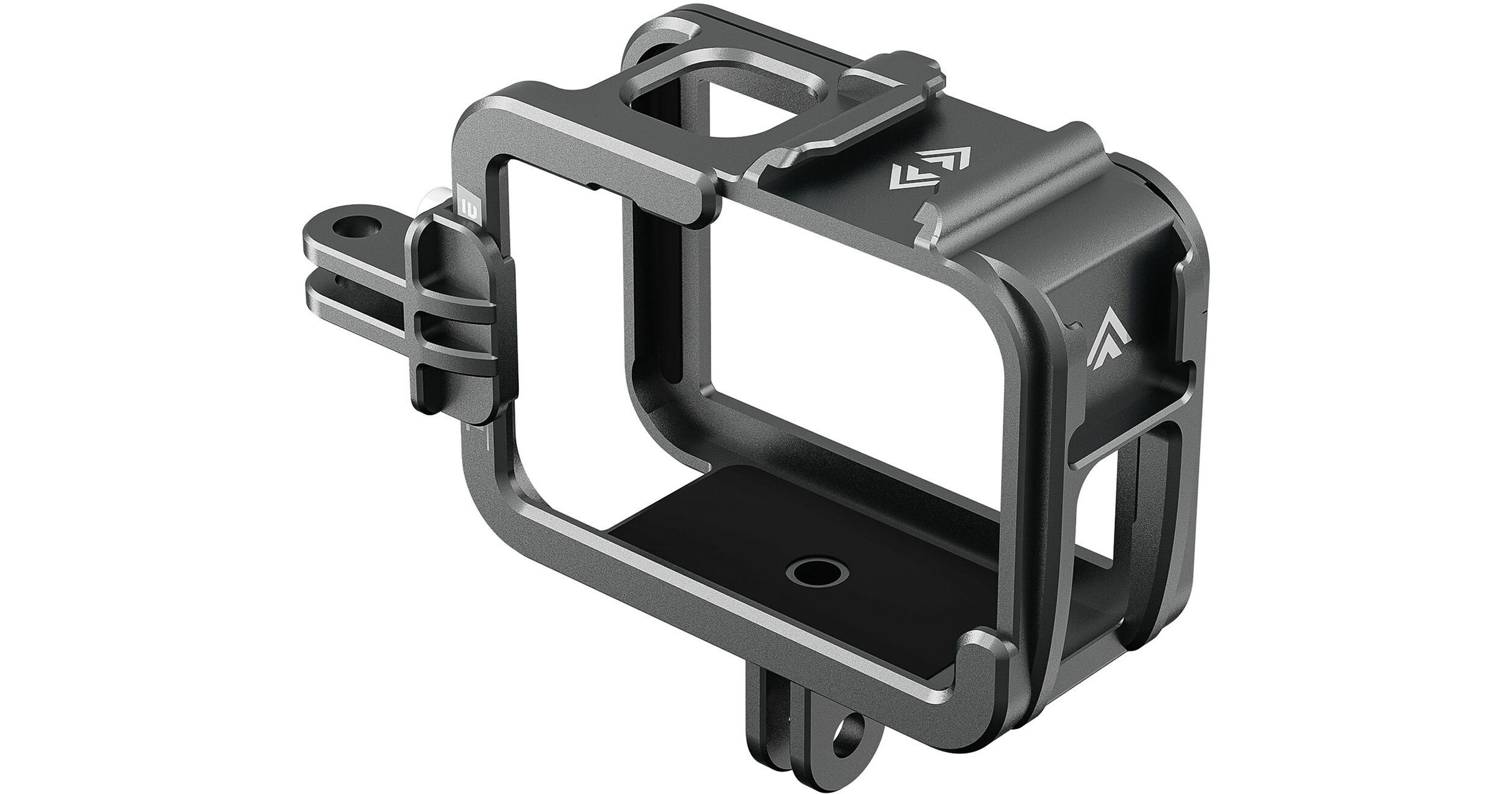 TELESIN Vertical Aluminum Cage Protective Case Frame Housing for GoPro Hero  12 11 10 9 Black, Fits Go Pro with ND CPL Lens Filter Max Lens on Camera