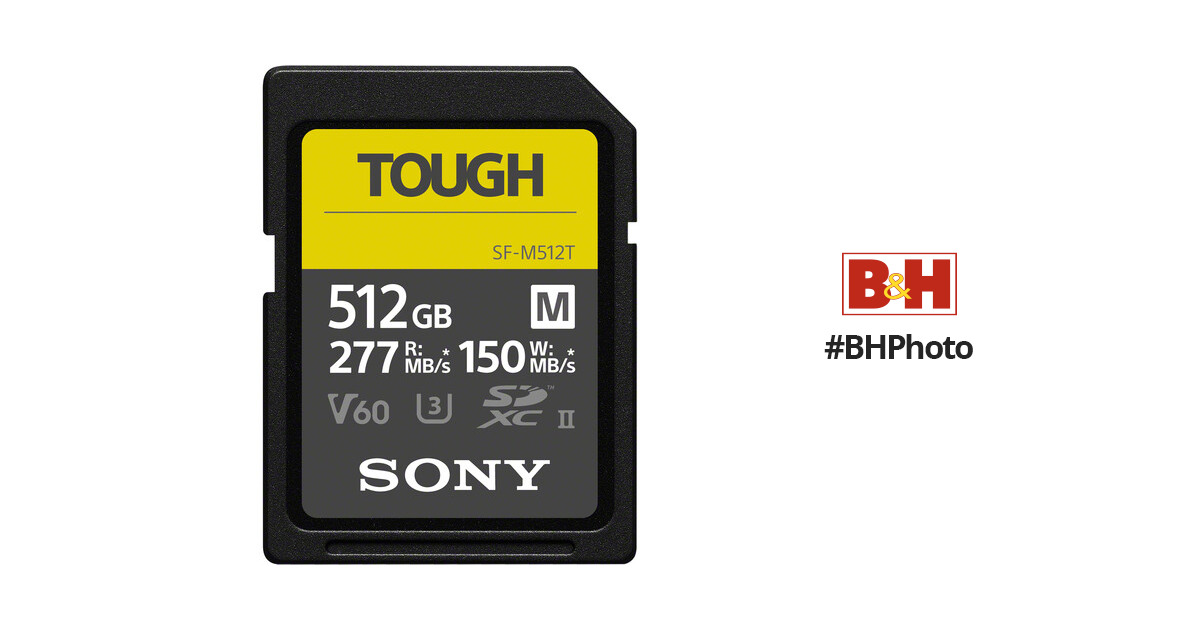 Sony 512GB SF-M Tough Series UHS-II SDXC Memory Card