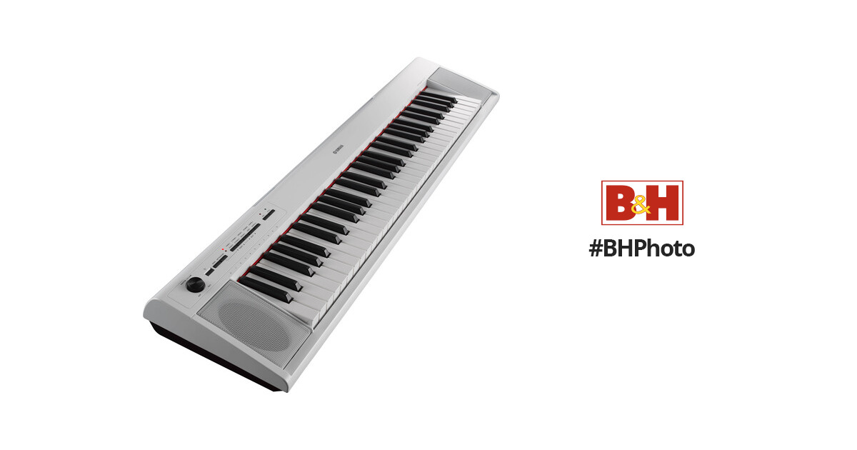 Yamaha NP-12 Piaggero Portable Piano-Style Keyboard with AC Adapter (White)