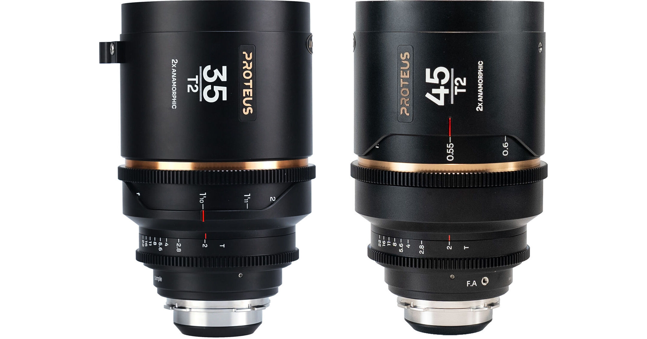 Venus Optics Laowa Proteus 2x Anamorphic 35 & 45mm T2 Lens Bundle (PL/EF,  Feet, Amber Flare)