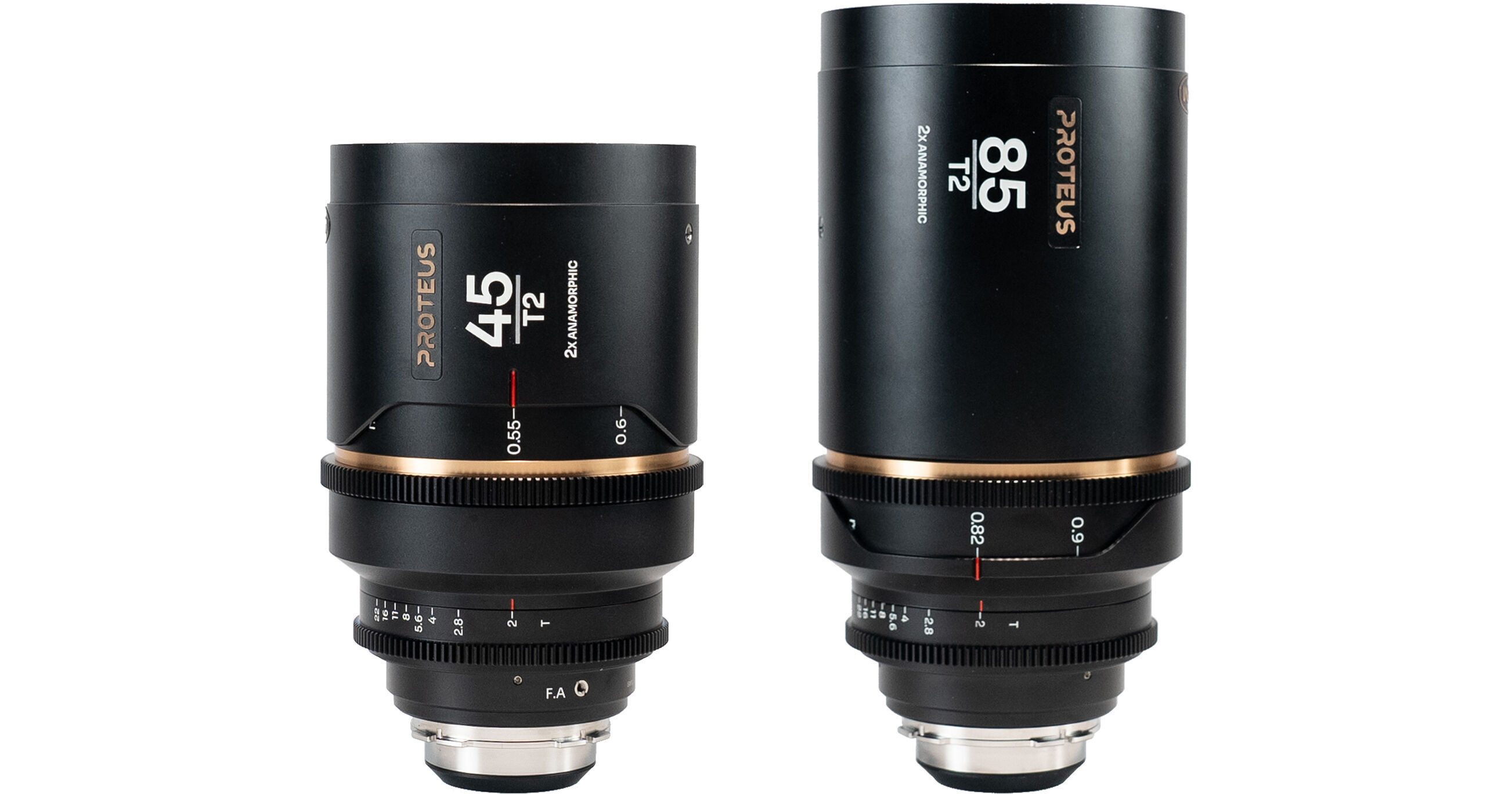 Venus Optics Laowa Proteus 2x Anamorphic 45 & 85mm T2 Lens Bundle (PL/EF,  Feet, Amber Flare)