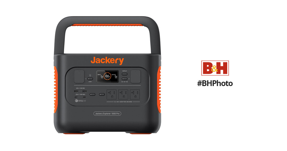 Jackery Explorer 1000 Pro Portable Power Station 70-1000-USOR01Y