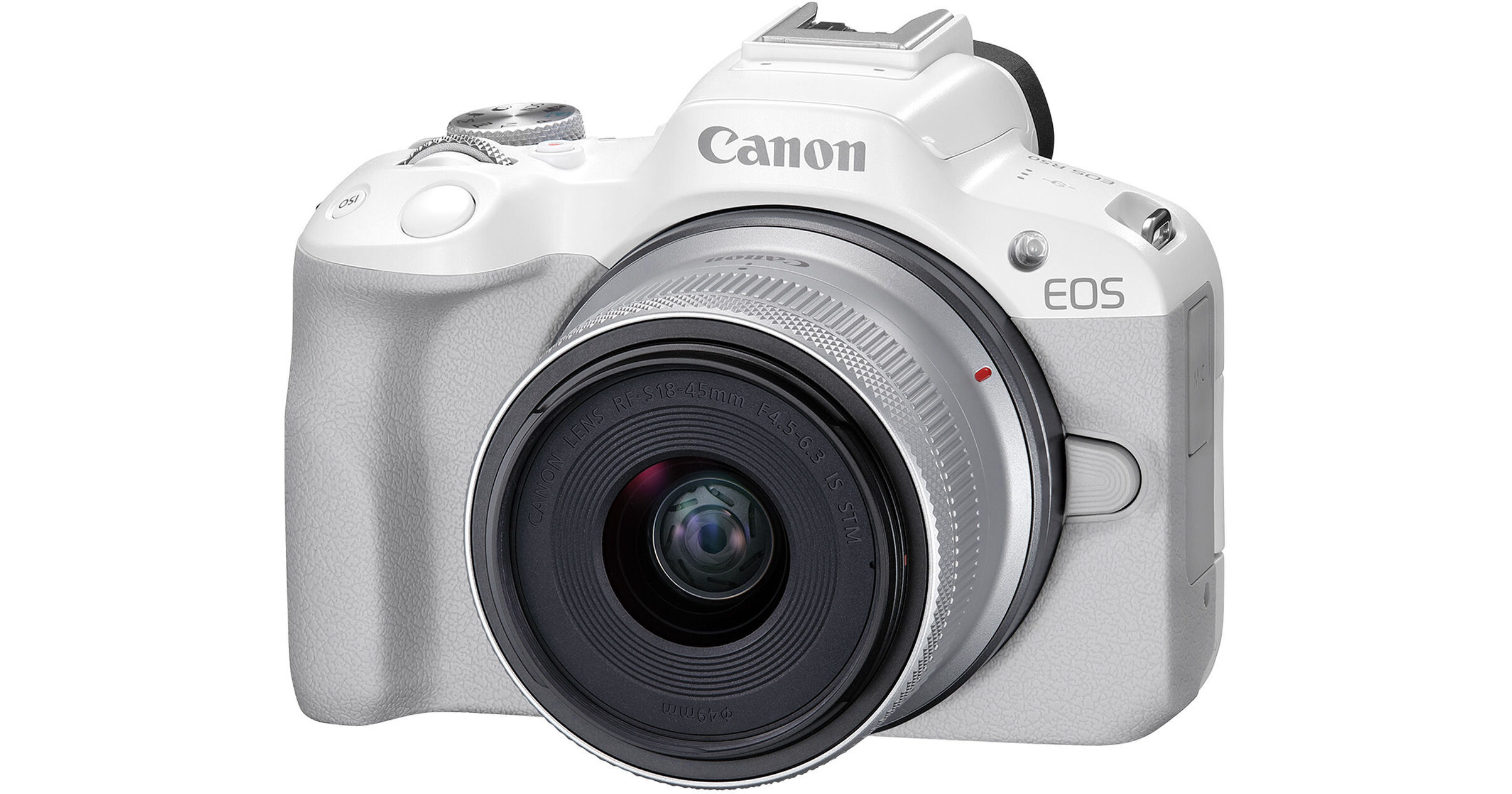 Canon EOS R50 Mirrorless Camera with 18-45mm Lens (White)