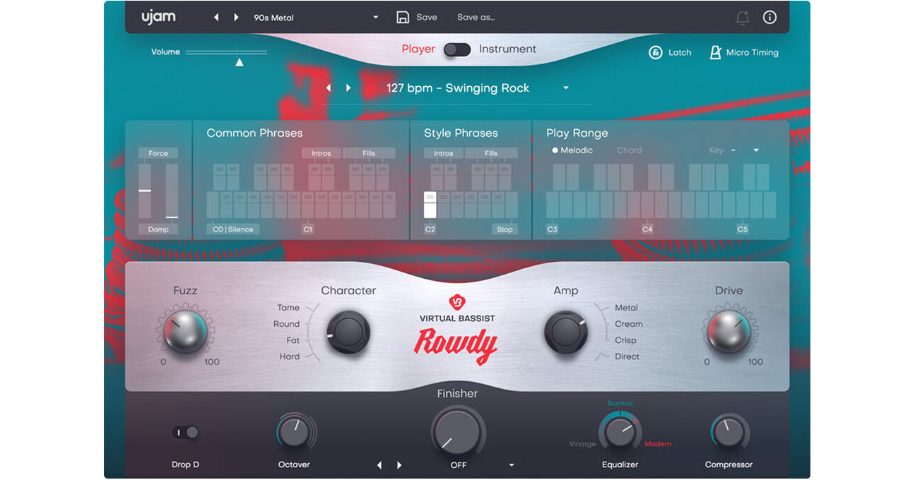 Ujam Virtual Bassist ROWDY 2 Virtual Instrument Plug-In