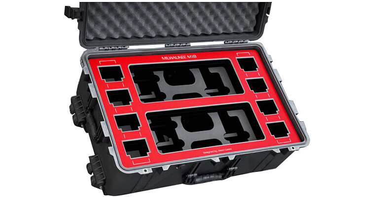 Jason Cases Milwaukee M18 8-Battery and 2-Charger Case MLM18CHRE