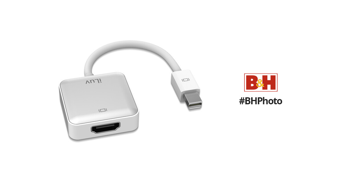 QVS Mini-DisplayPort/ThunderBolt Male to HDMI Female Ultra-HD 4K Eyefinity  Active Converter - White - Micro Center