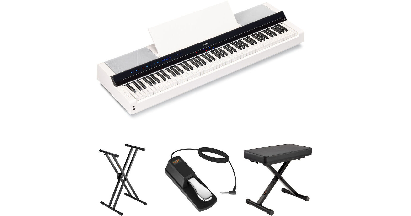 Yamaha P-145 88-Key Portable Digital Piano Kit with X-Stand