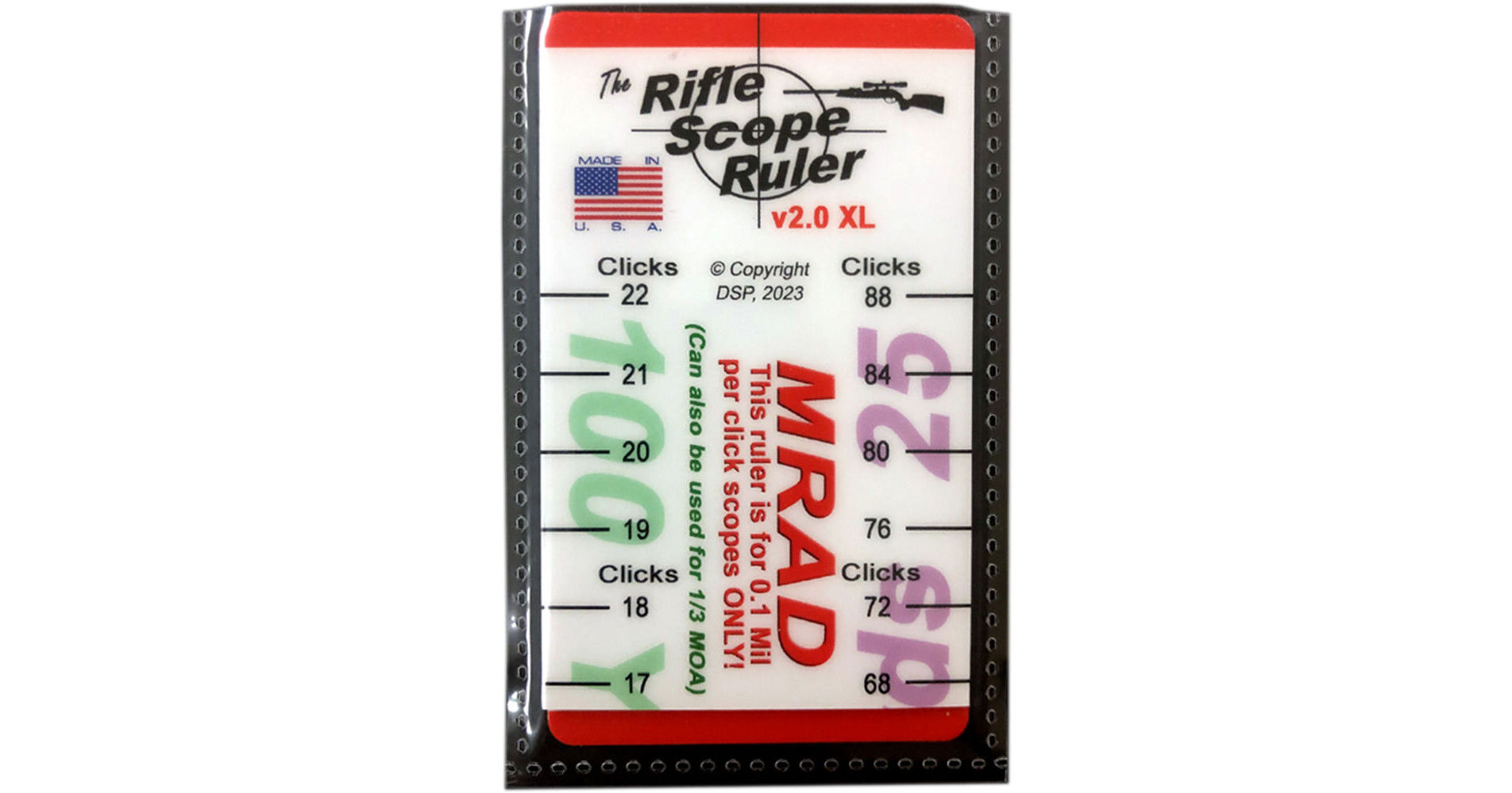 Rifle Scope Ruler (MRAD Version) RSRXL-MRAD B&H Photo Video